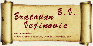 Bratovan Vejinović vizit kartica